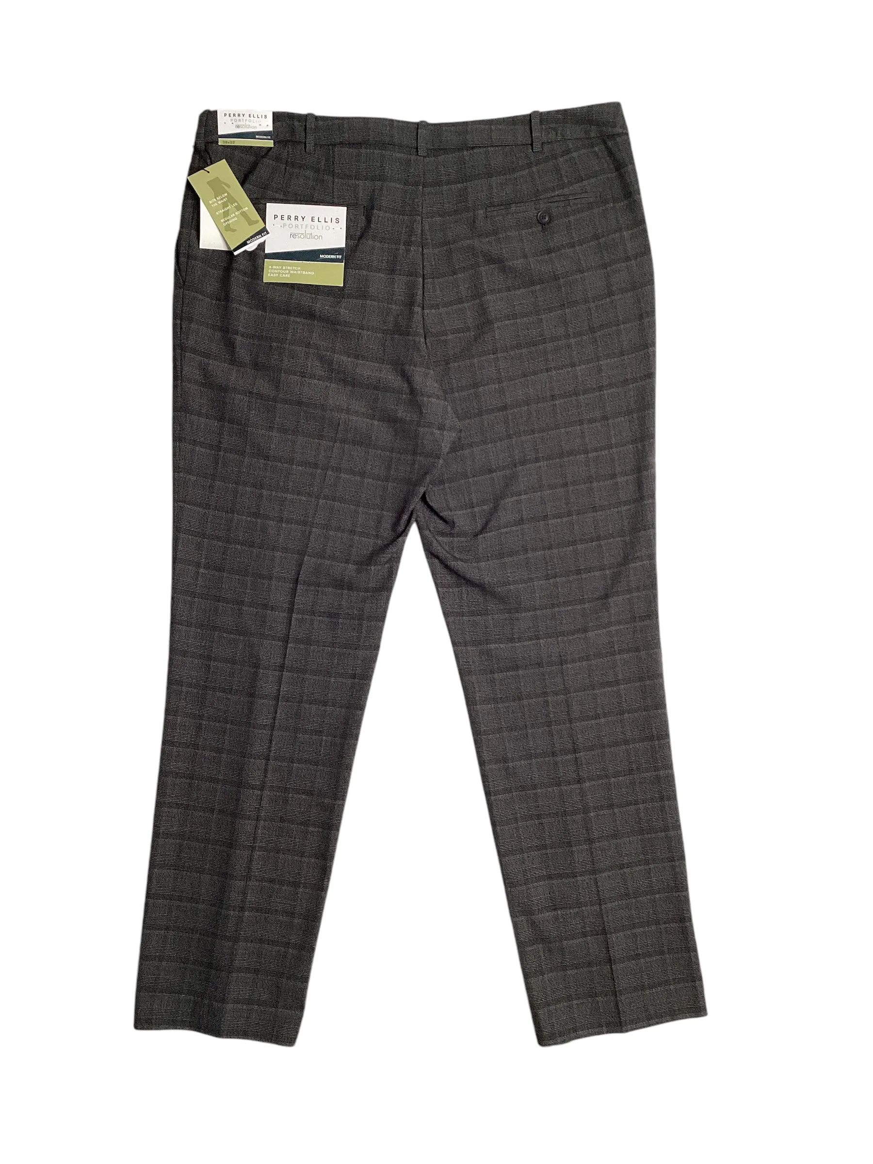 Perry Ellis Portfolio Mens Modern Fit Suit Dress Pants Charcoal Grey 30 x 30