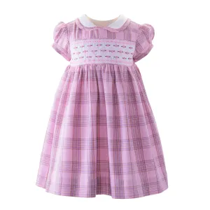 Pink Tartan Smocked Dress & Bloomers