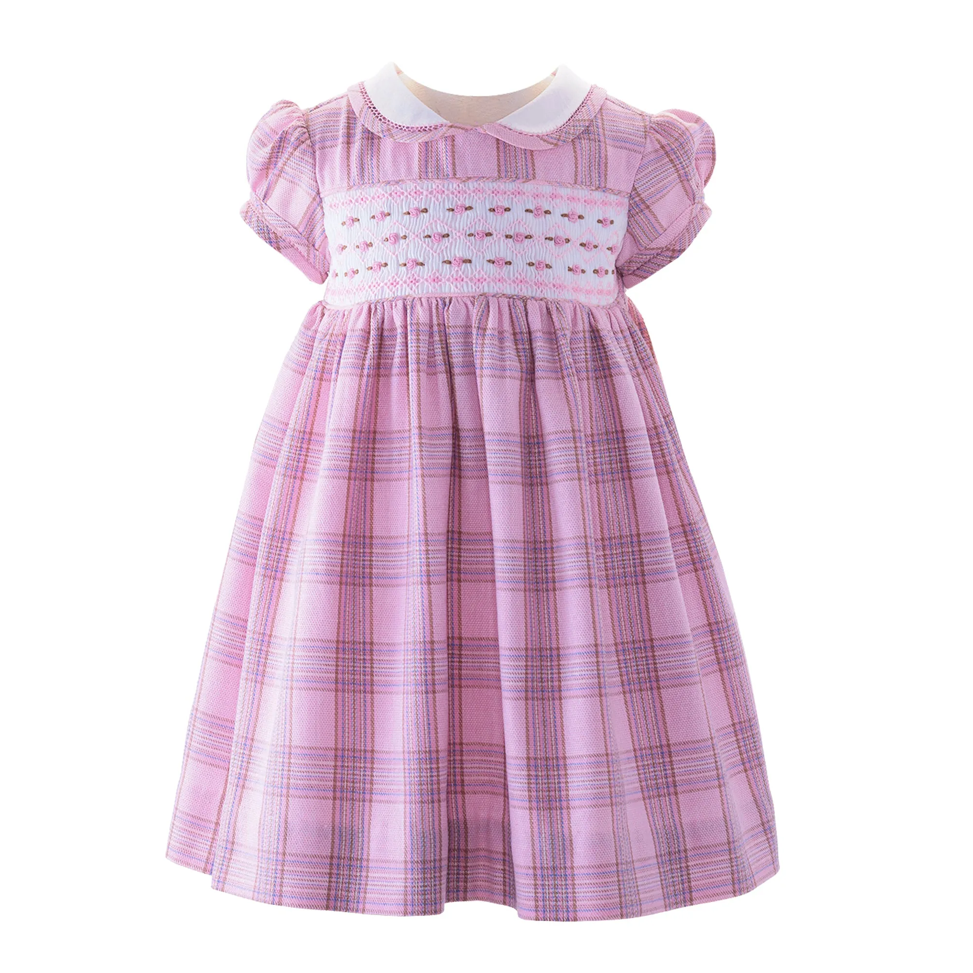 Pink Tartan Smocked Dress & Bloomers