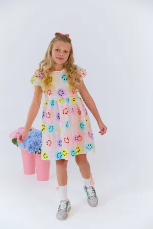 Rainbow Emoji Sequin Dress