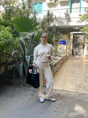 Relaxed Cashmere Set Beige