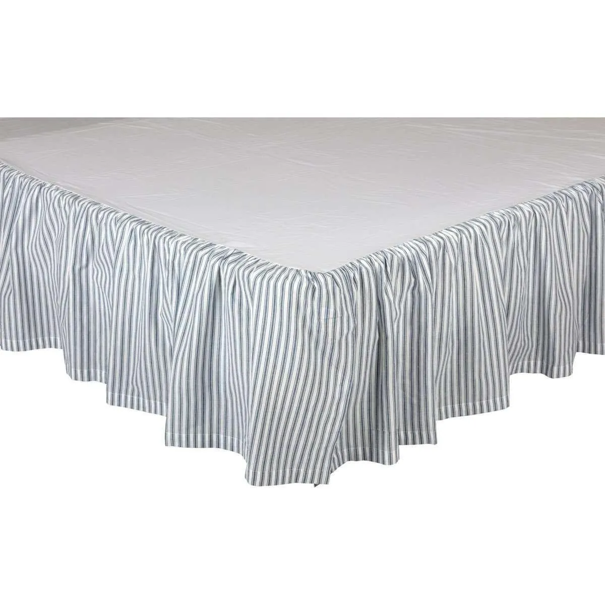 Sawyer Mill Blue Ticking Stripe Bed Skirts VHC Brands