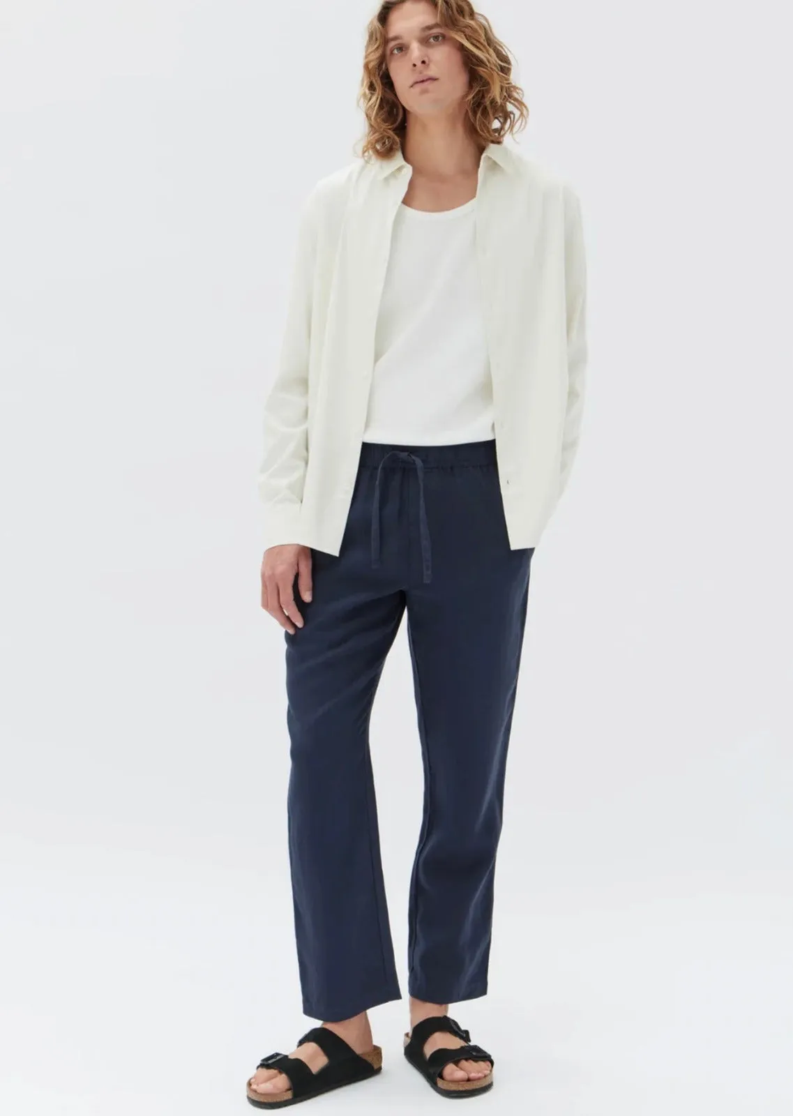 Tide Linen Pants True Navy