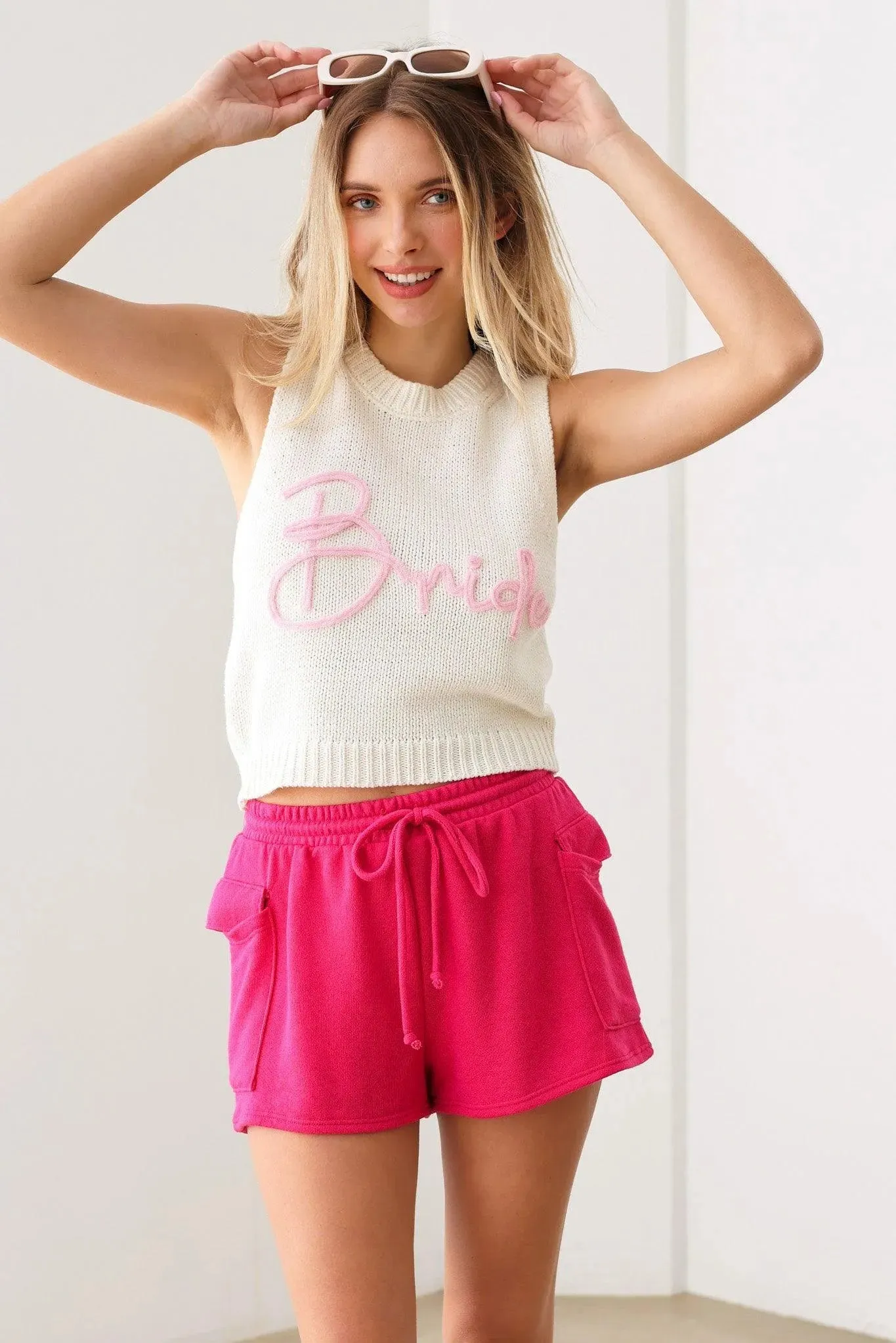Two Side Pocket Elastic Waist Summer Shorts