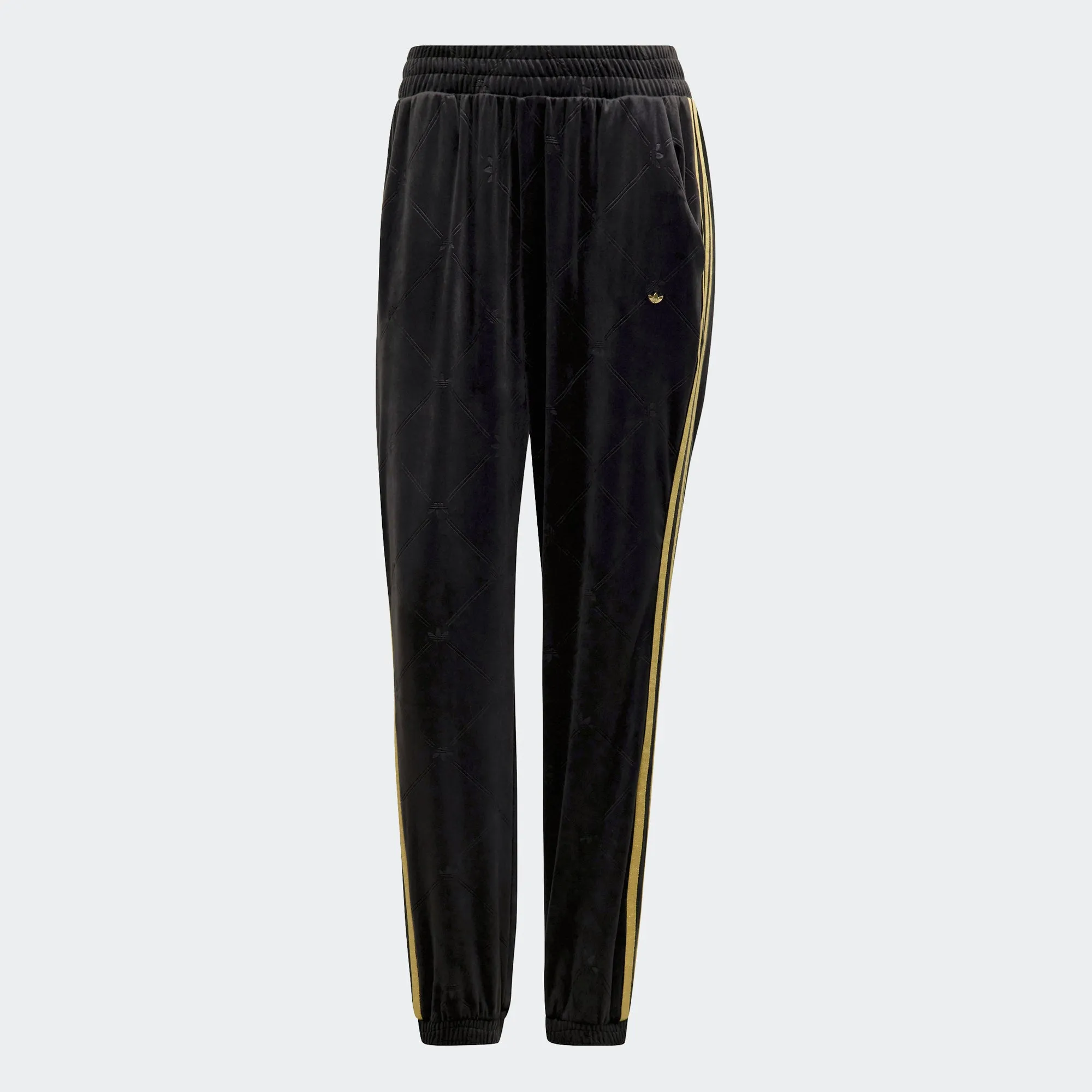 Women's adidas Originals Velvet Monogram Track Pants Black