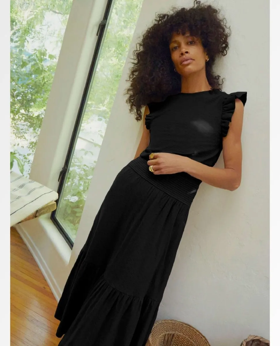 Yasmine Midi Skirt Black